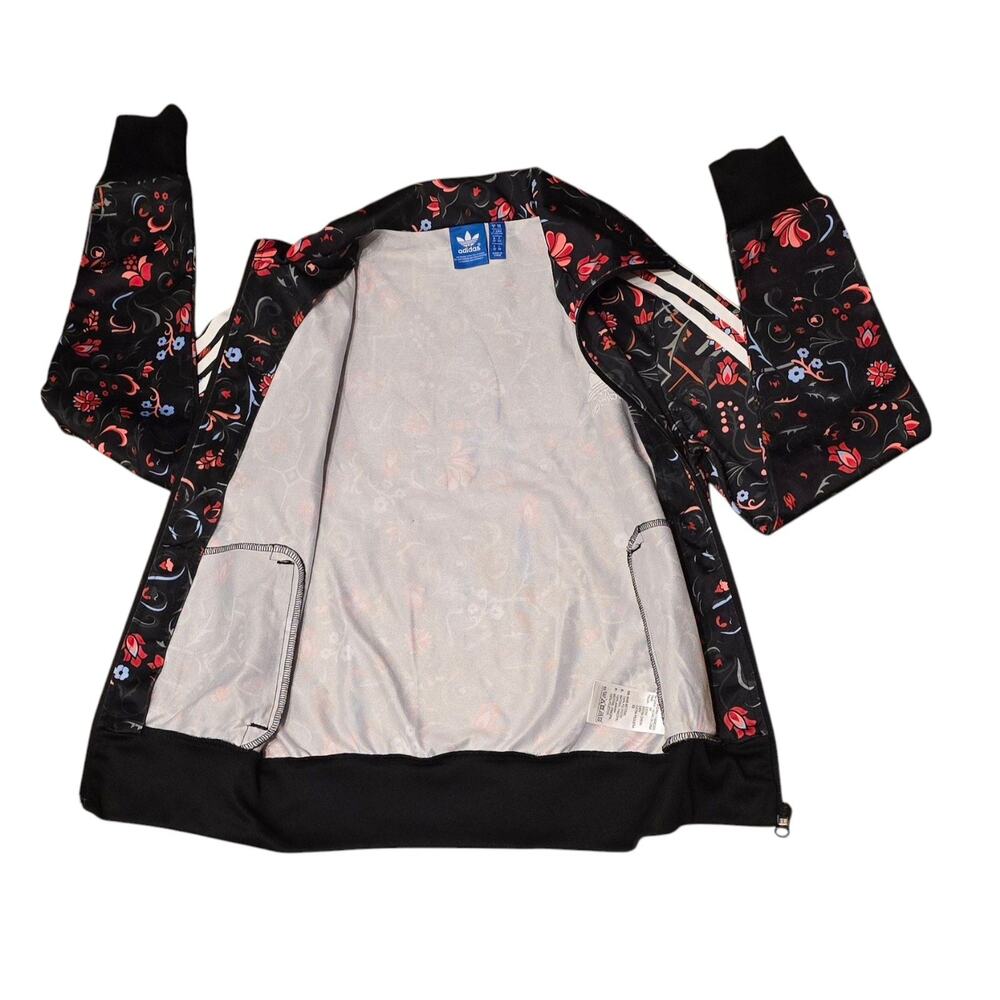 Adidas Originals Floral Flower Firebird Full Zip Track Jacket - Youth US XS - Picture 6 of 10